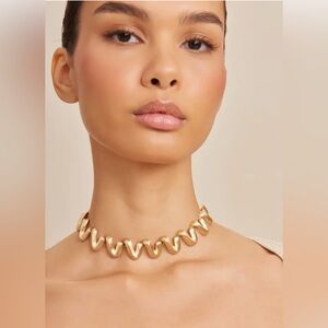 Cult Gaia Maddie Brass Choker
